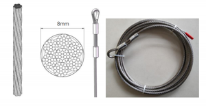 Vertikale Lebenslinien aus 8mm Edelstahl für Absturz sicherung des Turm leiters ystems mit CE-Zertifikat - Product Image 5