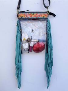 Bolso transparente con flecos de cuero tallado a mano, bolso elegante, multiusos, Color turquesa para mujer, multiusos - Product Image 5