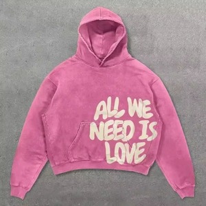 Sweat à capuche pour homme de haute qualité, style gothique punk, hiver, écologique, 100% coton, style rétro surdimensionné, Harajuku, patchs personnalisés - Product Image 2