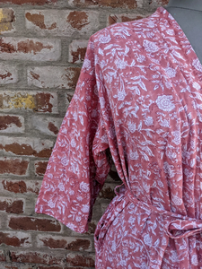 2026 Más Vendido: Bata tipo kimono con estampado de bloques y estampado Anokhi, para dama de honor, ropa de playa y uso casual para mujer - Product Image 4