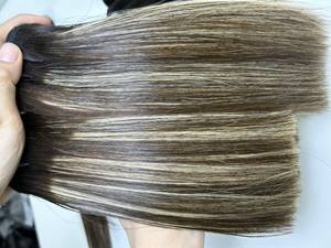 Trama de cabello humano virgen crudo vietnamita 30 pulgadas estirado Color Ombre hueso recto cutícula alineada paquetes sueltos genio profundo - Product Image 4