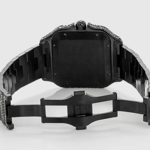 Montre-bracelet Hip Hop unique en acier inoxydable pour hommes avec diamants Moissanite et fournisseur indien esthétique moderne luxueux - Product Image 5