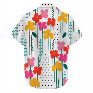 เสื้อเชิ้ตผ้าฝ้ายพิมพ์ลายฮาวายสำหรับผู้ชาย แบบลำลอง ติดกระดุมแถวเดียว คุณสมบัติป้องกันขนร่วง เหมาะสำหรับวันพักผ่อนริมชายหาด - Product Image 6