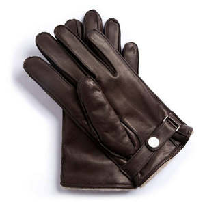 Gants en cuir pour homme, style uni, chauffe-mains, couleur noire, pour le cyclisme, les activités de plein air et les voyages, spécial hiver - Product Image 2