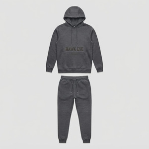 Sudadera con Capucha Deportiva Hawk Eye para Hombre, Corte Ajustado, Forro Polar de 300g, Invierno, Conjunto Deportivo con Botones, Transpirable - Product Image 6