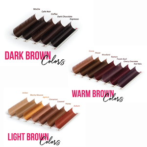 ขนตาปลอม Charmlash แบบขายส่ง สีน้ำตาลเข้ม สำหรับต่อขนตาแบบเส้นต่อเส้น ให้ลุคธรรมชาติ คุณภาพสูง ผลิตจากวัสดุ PBT - Product Image 1