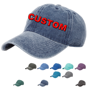 Cotton Denim Baseball Cap Men <b>Women</b> Casual <b>Sun</b> Classic Adjustable Plain Outdoor Activities Custom Embroidery 3D Logo Curved Brim - Product Image 5