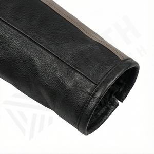 Veste de motard en cuir véritable NAI-0514G, style biker, fermeture éclair, taille XL, motif décoratif de couleur personnalisée, pour l'été. - Product Image 4