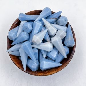 Péndulo de Cristal de Angelita Natural, Pulido a Mano, Gema Azul para Radiestesia, Meditación, Reiki, Sanación Energética de Chakras, Chakralume - Product Image 4
