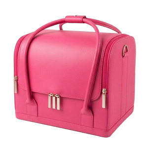 Trousse de Maquillage en Cuir Compacte, Organisateur Cosmétique de Voyage avec Fermeture Éclair, Pochette de Rangement Spacieuse pour Articles de Beauté Quotidiens - Product Image 1