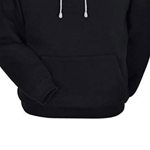Sudadera con Capucha Unisex de Manga Larga de Algodón – Sudadera Lisa Negra para Hombre y Mujer, Ropa Casual Cómoda, Talla 2XL - Product Image 4