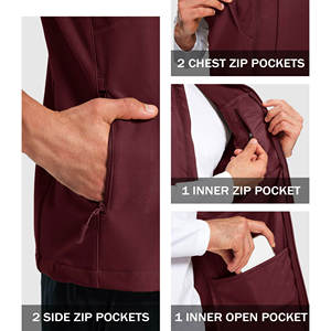 Gilet softshell pour homme, veste sans manches d'automne, fermeture éclair intégrale, multi-poches, coupe-vent, décontracté, randonnée, pêche, camping - Product Image 6