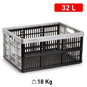 Plastic Folding <b>Crate</b> 32 L 18 Kg Capacity Storage Box For Organizing And Transporting Items - Product Image 1