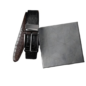 Cinturones Reversibles para Hombre, Diseño Texturizado, Premium, Duraderos, Ajustables, Elegantes, Cómodos, para Uso Diario, Casual, Formal, Correa de Cuero para la Cintura - Product Image 1