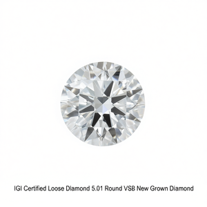 Diamant rond de 5,01 carats certifié IGI, VS2, diamant cultivé en laboratoire - Product Image 2