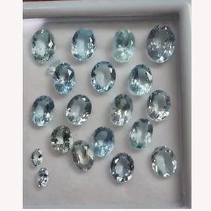 Lot de 50 pierres précieuses naturelles de haute qualité en Aigue-marine, formes ovale, poire, marquise et facettée, dimensions 6x4, 7x5, 8x6, 9x7mm, 67 carats, Iroc Sales Baruj, 134 $ US - Product Image 2