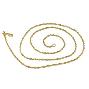 Collar de Cadena Trenzada Chapada en Oro Micro de 14K, 18K, 24K, Diseño Moderno y Elegante, Venta al Por Mayor - Product Image 3