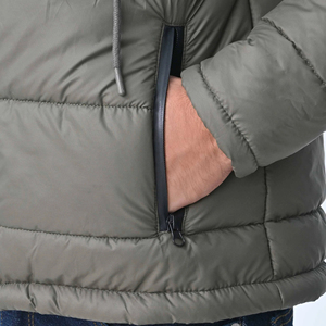 Men's Custom Logo Front Puffer <b>Jacket</b>-Stylish Stand Collar Thick <b>Winter</b> Body Warmer 100% Nylon New Fashion Design - Product Image 5