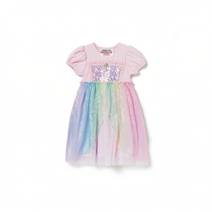 OZKIZ Korean Kids Summer Dresses Royal <b>Rainbow</b> Design for 2-6 Years Children's Fashion Wholesale - Product Image 2