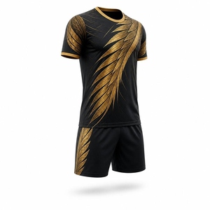 Conjunto de Fútbol para Adultos, Camiseta y Pantalones Cortos, Ligeros, de Secado Rápido, Transpirables, Antideslizantes, 100% Poliéster, Ropa Deportiva para Equipos, Todas las Temporadas - Product Image 2