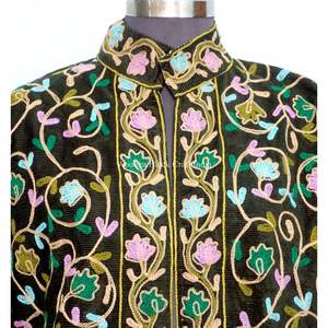 Veste en coton tricoté 100% cotone, motif floral brodé, écologique, respirante, idéale pour l'hiver, pour femmes, best-seller. - Product Image 3