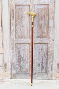 Bâtons de marche rustiques modernes en bois naturel écologique avec poignée en laiton poli, idéaux pour les cadeaux - Product Image 4