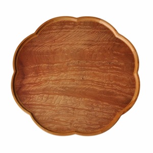 Custom Logo Modern Eco-friendly Wooden Serving <b>Tray</b> Premium Solid Wood Butler Ottoman Display Platter for Regular Use - Product Image 3