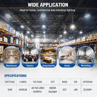 Ampoule LED anti-scintillement à courant constant 20W-60W, culot B22/E27, éclairage pour atelier, supermarché, maison