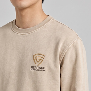 Sudaderas de Cuello Redondo de Manga Larga para Hombre al por Mayor, con Bordado Personalizado, Logotipo Personalizado, Sudaderas de Algodón para Hombre - Product Image 6