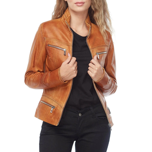 Hot Sale Latest Full Custom Women Leather <b>Jackets</b> New Arrival Custom Cotton Comfortable Breathable <b>Waterproof</b> Eco-Friendly - Product Image 5