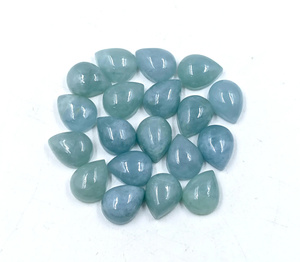 Aigue-marine cabochon forme poire 9*7 mm 11*8 mm 12*9 mm 12*10 mm PIERRE PRÉCIEUSE 100% NATURELLE pour la création de bijoux - Product Image 2
