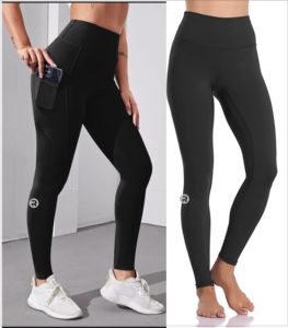 High Quality Sexy Ladies Yoga <b>Leggings</b> Spandex/Polyester Four-Way Stretch Anti-UV Patchwork Mid Waist Elastic Workout Pants - Product Image 3
