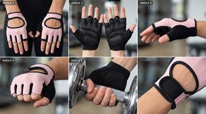 Guantes de Crossfit para Levantamiento de Pesas, Protección de Palma, Entrenamiento, Guantes Deportivos de Medio Dedo para Gimnasio - Product Image 6