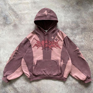 Sweat à capuche d'hiver pour homme, haute qualité, personnalisé, délavé à l'acide, 100% coton molletonné, épais, respirant, écologique, séchage rapide, épaules tombantes - Product Image 2