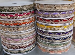 ริบบิ้นปักมือแบบรักษ์โลก ผ้าตกแต่งวินเทจ อุปกรณ์เย็บผ้า งานฝีมือสำหรับกระเป๋า เสื้อผ้า ขายส่ง - Product Image 2