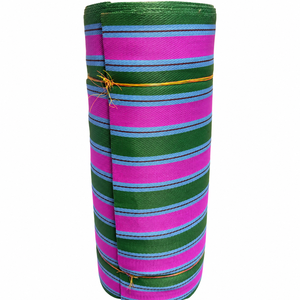 Tela de Lona Reciclada 100% Nailon Ecológica, Material Textil Tejido a Rayas Coloridas de Peso Medio para Prendas de Vestir y Bolsas - Product Image 1