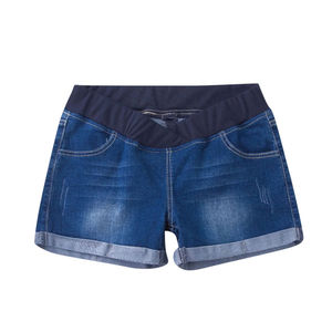 High Quality Canvas Denim Shorts Fashion High Waist Blue <b>Jeans</b> Casual Pants Elastic Waist <b>Drawstring</b> <b>Men</b> Quick Dry 180g Digital - Product Image 1
