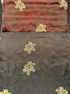 100% Ultra suave poliéster Jacquard satén fabricantes de secado rápido transpirable Floral brocado hilo metálico para diseñadores de prendas de vestir - Product Image 2