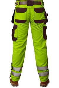 Men’s Reflective <b>Work</b> <b>Cargo</b> Trousers – Heavy Duty Safety Workwear Multi-Pocket Utility <b>Pants</b> - Product Image 6