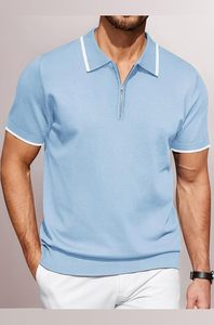 Everyday Comfort Anti Wrinkle <b>Mens</b> Polo <b>Shirt</b> Designed With Short Sleeves Easy Care Fabric And Modern Zipped <b>Collar</b> - Product Image 2