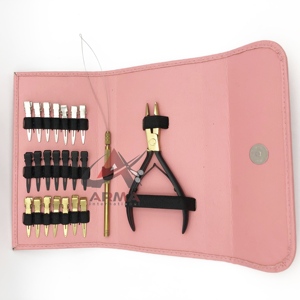 Kit d'extension capillaire de haute qualité avec pince à 2 trous, boucle et pince à cheveux standard, outils d'extension capillaire avec marque privée - Product Image 1