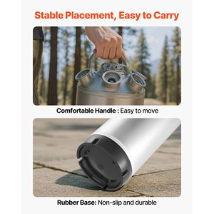 Kit di Pulizia per Fusti da 5 Galloni/19L con 4 Connessioni D-Coupler e Base in Gomma, Detergente per Linee di Birra - Product Image 6