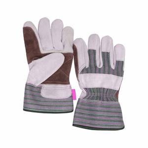 Gants de travail en cuir de vachette renforcé de qualité supérieure, résistants à l'abrasion et à la chaleur, gants de jardinage canadiens pour travaux lourds - Product Image 3