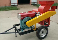 Décortiqueuse de maïs et de millet diesel-électrique 4-6T/H, machine à décortiquer les céréales à traction tracteur, équipement de battage haute efficacité