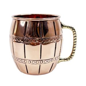 Taza Moscow Mule de Cobre de Alta Calidad con Asa de Caballito de Mar Dorada Fundida, 400ml, Doble Pared, Antiderrames, Reutilizable, Ecológica, para Cerveza y Vino - Product Image 1