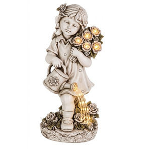 Decoración de Jardín con Figura de Niña Orinando - Product Image 1
