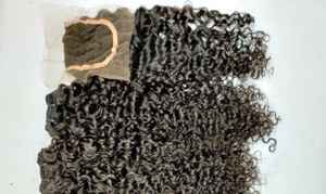 CHEVEUX HUMAINS INDIENS SERRÉS BOUCLES VIERGE REMY MACHINE DOUBLE TRAME avec CUTICULES ALIGNÉES PAQUETS DE TRAMES EN SOIE DOUCE - Product Image 3