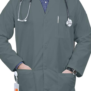 Blouses médicales unisexes professionnelles pour usage hospitalier, personnalisables, à manches longues, en tissu tricoté avec détection d'aiguilles - Product Image 6