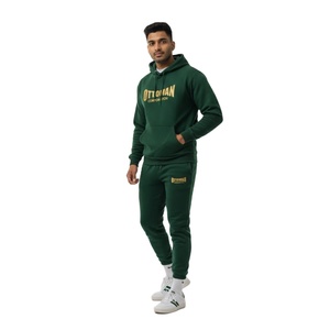 Conjunto de Sudadera con Capucha Verde Transpirable de Super Calidad para Hombre, Colores Personalizables, Diseño Sólido, Ropa Deportiva para Gimnasio y Entrenamientos - Product Image 3