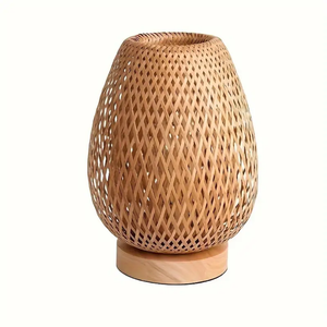 Handcrafted <b>Bamboo</b> <b>Table</b> Lamp with Natural Woven Design for Bedroom Living Room and Hotel Interiors - Product Image 4